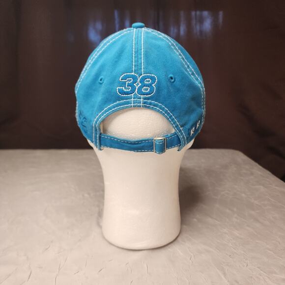 M&Ms Racing Team Womens Hat Cap Blue Y2K Bling NASCAR #38 David Gilliland - Picture 3 of 7